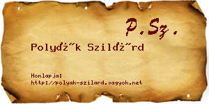 Polyák Szilárd névjegykártya