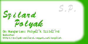 szilard polyak business card